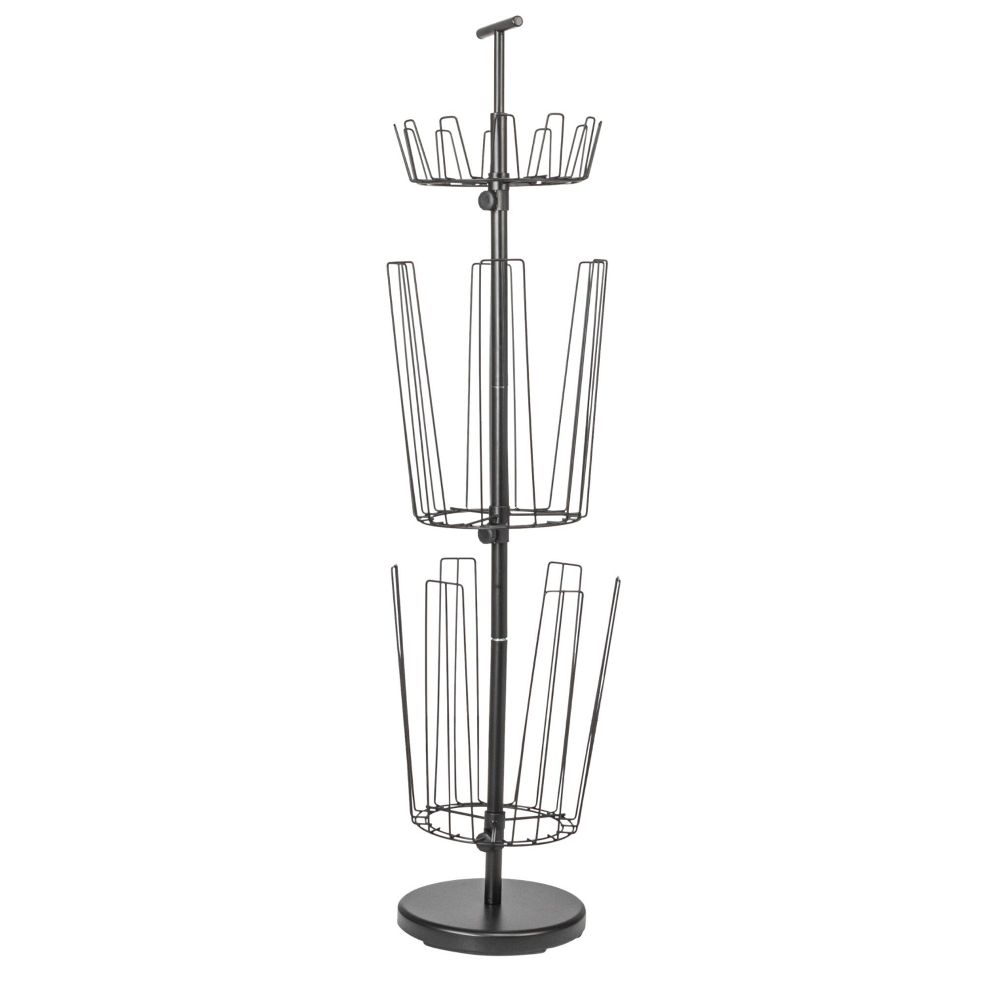 Household Essentials 4.5ft. Matte Black 3-Tier Boot Storage Tree